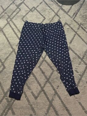 George Navy and White Polka Dot Jogger Pants